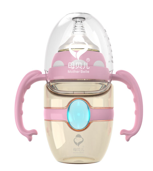 母貝兒粉色PPSU奶瓶180ml