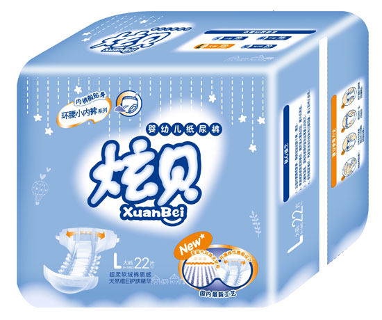 炫貝大珍珠嬰幼兒紙尿褲L碼22片