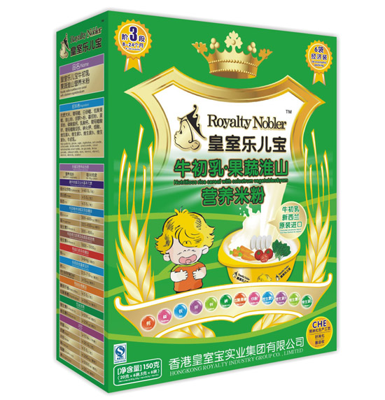 皇室樂兒寶牛初乳果蔬淮山營(yíng)養(yǎng)米粉150克