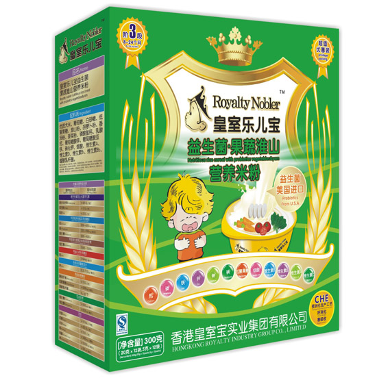 皇室樂(lè)兒寶益生菌果蔬淮山營(yíng)養(yǎng)米粉300克