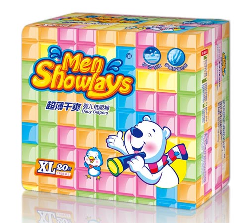Menshowlays極薄干爽嬰兒紙尿褲XL碼