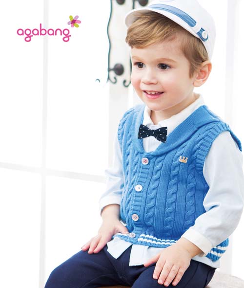 阿卡邦藍色男童套裝