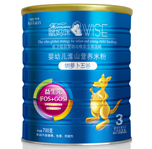 賦媽咪胡蘿卜五谷嬰幼兒淮山營養(yǎng)米粉3段