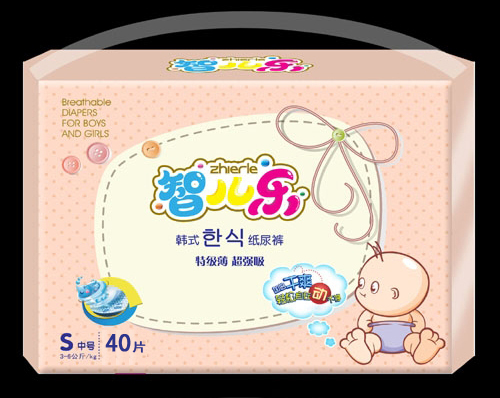 智兒樂(lè)韓式特級(jí)薄超強(qiáng)吸紙尿褲S碼