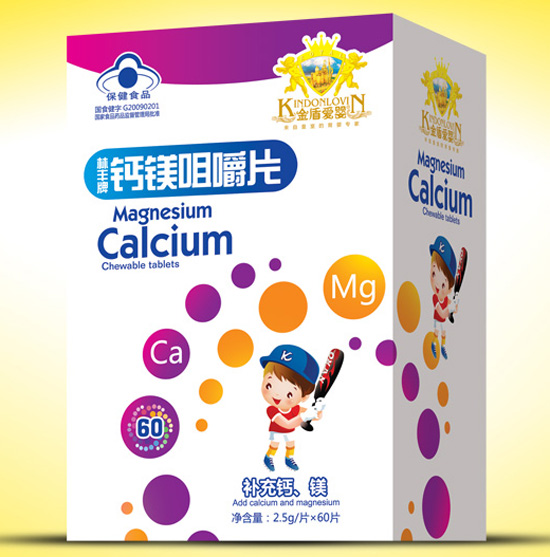 金盾愛嬰鈣鎂咀嚼片盒裝