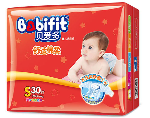 貝愛多舒適棉柔紙尿褲S碼30片中包裝