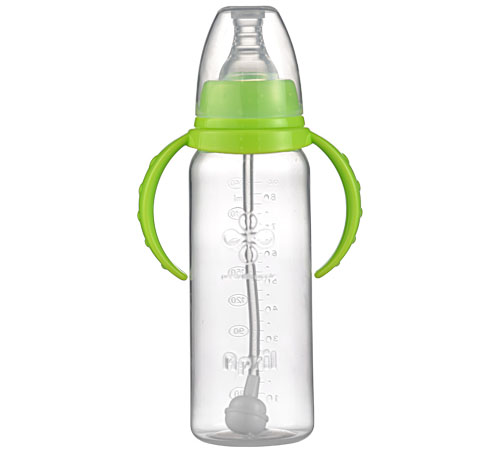 愛普麗標(biāo)口直身PP奶瓶240ml綠色