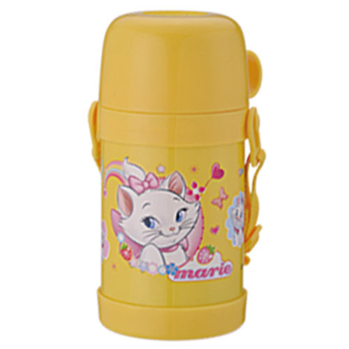 天使貝貝可愛(ài)貓兒童水壺黃色