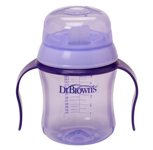 布朗博士6安士軟吸嘴學(xué)飲杯紫色