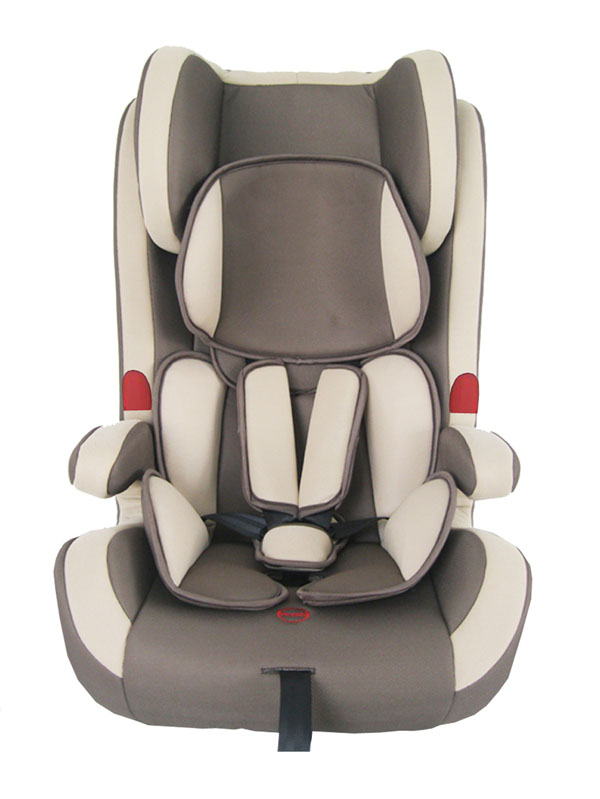 樂(lè)貝貝米白色兒童安全座椅