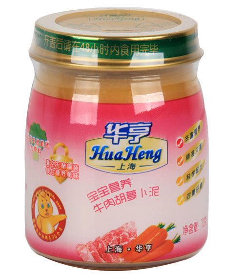 華亨寶寶營養(yǎng)牛肉胡蘿卜泥