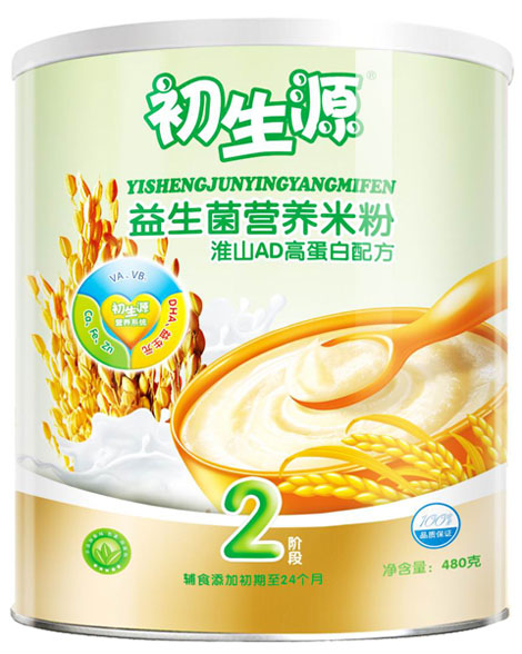 初生源淮山AD鈣高蛋白益生菌米粉2段