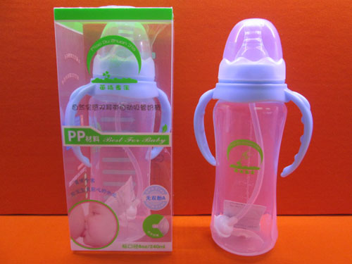 苗哺專家8安標口雙耳自動吸管pp奶瓶