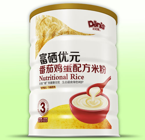 達(dá)尼斯富硒優(yōu)元番茄雞米粉3段