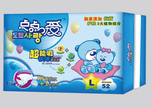 點(diǎn)點(diǎn)愛超能吸極薄嬰兒紙尿褲L碼52片