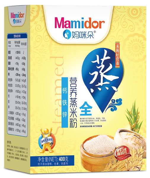 媽咪朵鈣鐵鋅營養(yǎng)蒸米粉