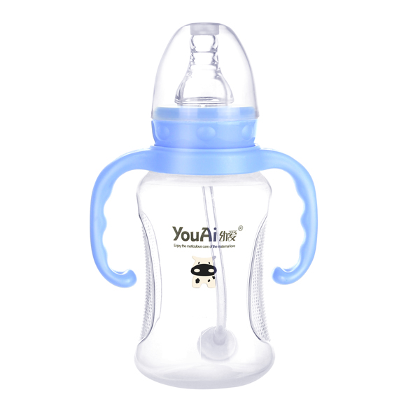 幼愛(ài)EQ標(biāo)口帶柄自動(dòng)吸PP奶瓶210ml
