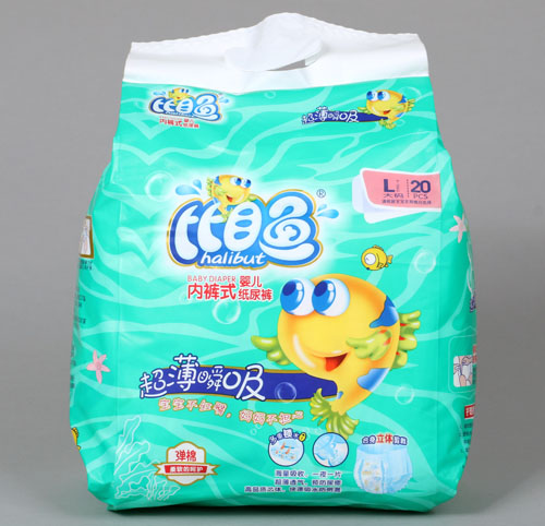 比目魚超薄瞬吸內(nèi)褲式嬰兒紙尿褲L碼20片