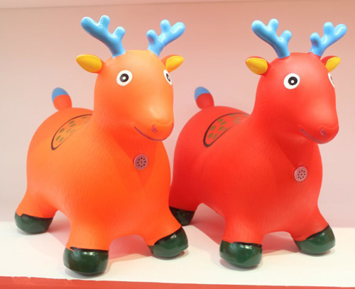 哈哈球彩繪音樂鹿充氣玩具