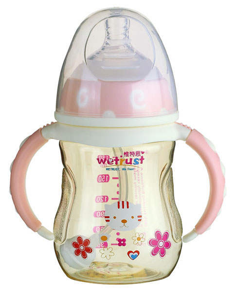 惟特思粉紅寬口PPSU奶瓶雙色系列(180ml)
