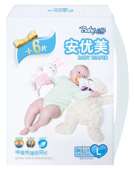 寶貝之戀呼吸特薄紙尿片L28+5片