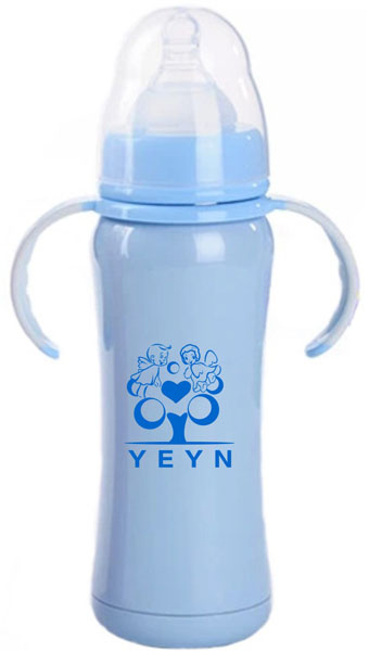 優(yōu)兒優(yōu)女240ml寬口真空有柄自動不銹鋼保溫奶瓶