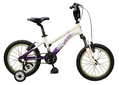 USEE優(yōu)適天使高碳鋼16寸兒童自行車(chē)兩色可選