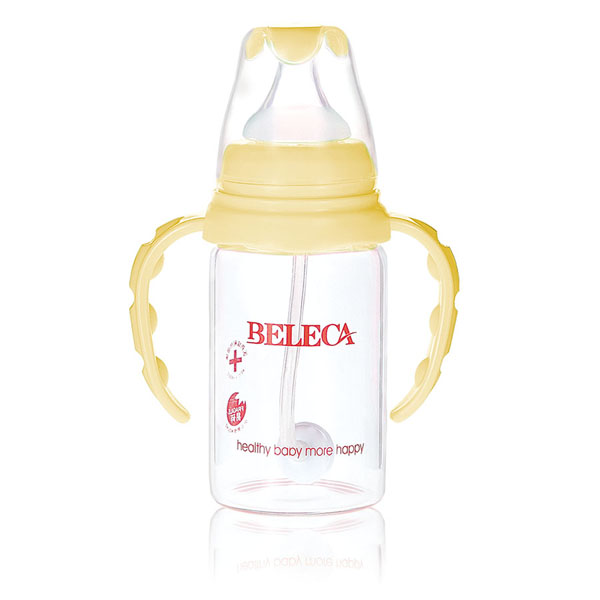貝樂嘉黃色雙柄全自動防爆嬰兒奶瓶