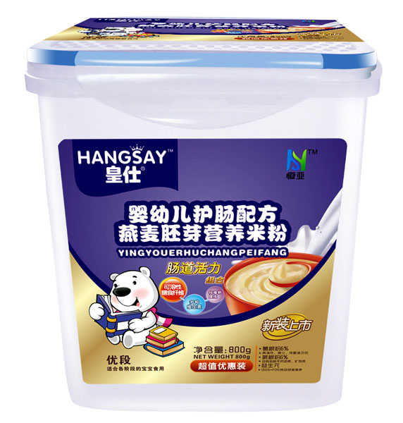 皇仕嬰幼兒護(hù)腸配方燕麥胚芽營養(yǎng)米粉