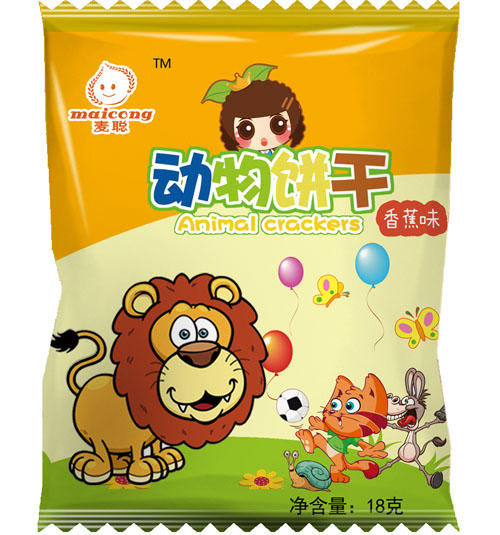 麥聰動(dòng)物餅干香蕉味18g