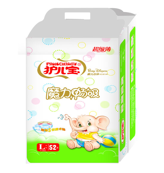 護(hù)兒寶魔力暢吸嬰兒芯體紙尿褲L碼52片大包