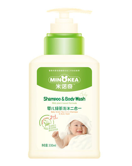 米諾奇嬰兒綠茶洗沐二合一330ml