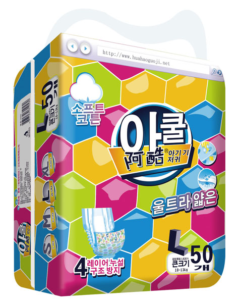 阿酷嬰兒紙尿片L50片