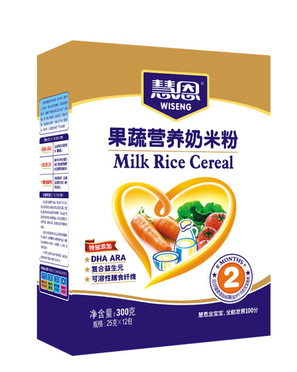 慧恩300克普裝果蔬營養(yǎng)奶米粉
