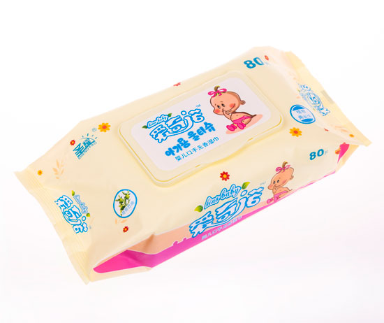 愛奇諾荷荷巴油嬰兒口手無香80片枕式加蓋(黃)