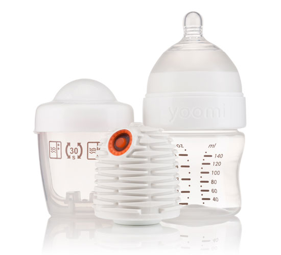 yoomi140ml奶瓶加熱器微波盒套裝