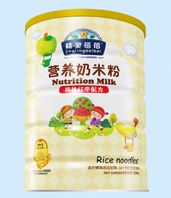 精靈蓓蓓核桃紅棗配方營養(yǎng)奶米粉