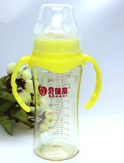 貝佳親嬰兒奶瓶300ml黃色