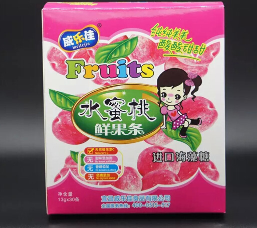 威樂佳水蜜桃水果條