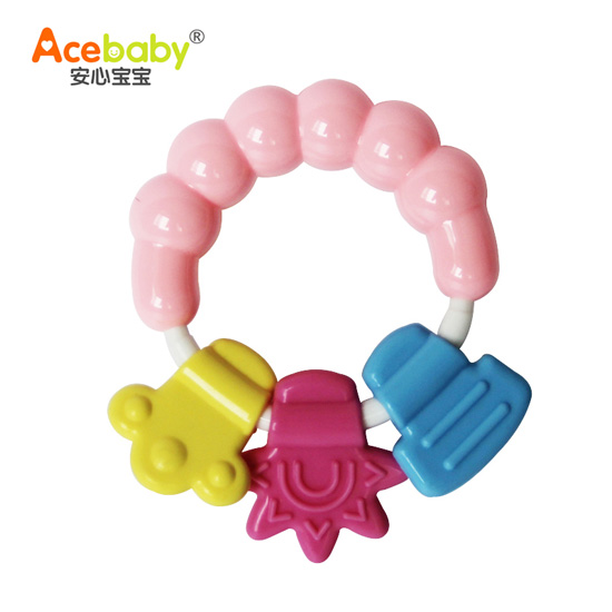安心寶寶粉色響鈴牙膠