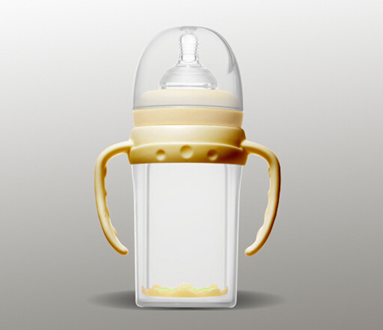 愛弗圖西180MLPP寬口直身奶瓶(淺卡其)