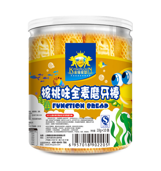 金盾愛(ài)嬰核桃味全麥磨牙棒