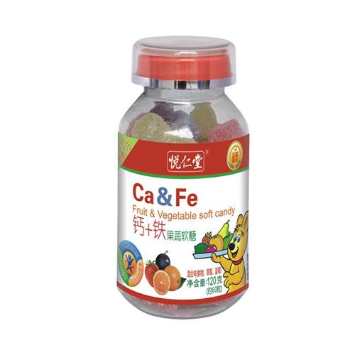 120克悅仁堂鈣+鐵果蔬軟糖