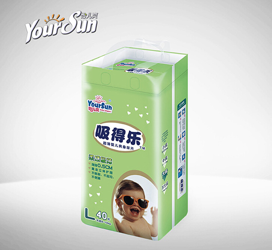 怡兒爽吸得樂(lè)超薄爽身嬰兒紙尿片L40片