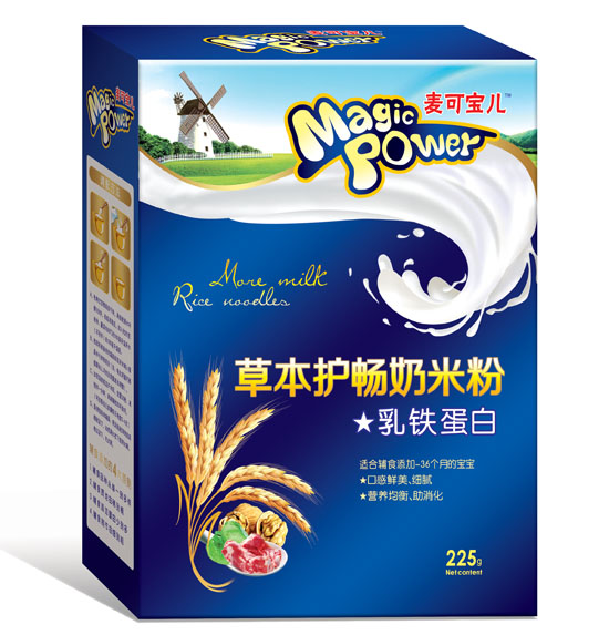 麥可寶兒乳鐵蛋白草本護暢奶米粉盒裝