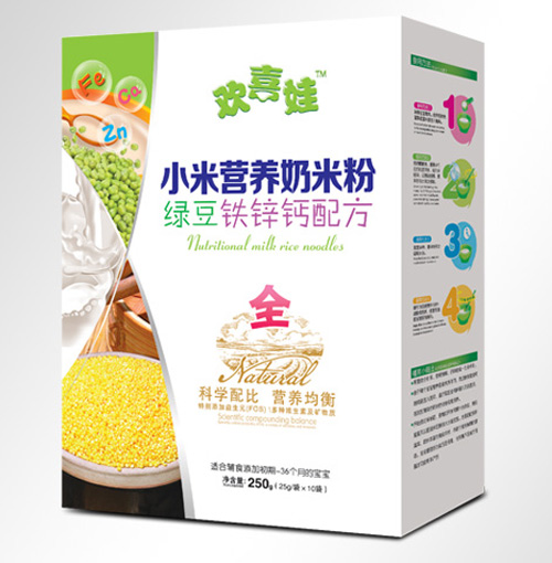 歡喜娃綠豆鐵鋅鈣配方小米營養(yǎng)奶米粉