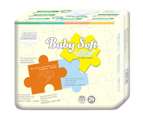初兒爽北極棉呵護型嬰兒紙尿褲M碼24片