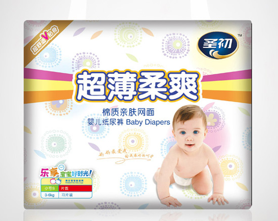 圣初超薄柔爽紙尿褲(大包)S