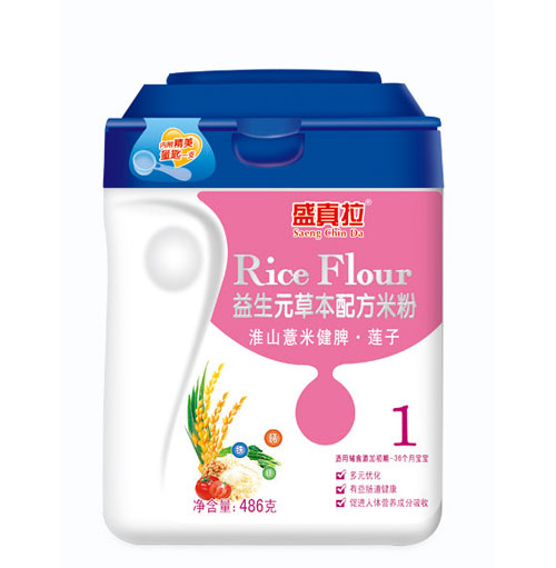 盛真拉益生元草本配方淮山薏米健脾蓮子米粉(罐)