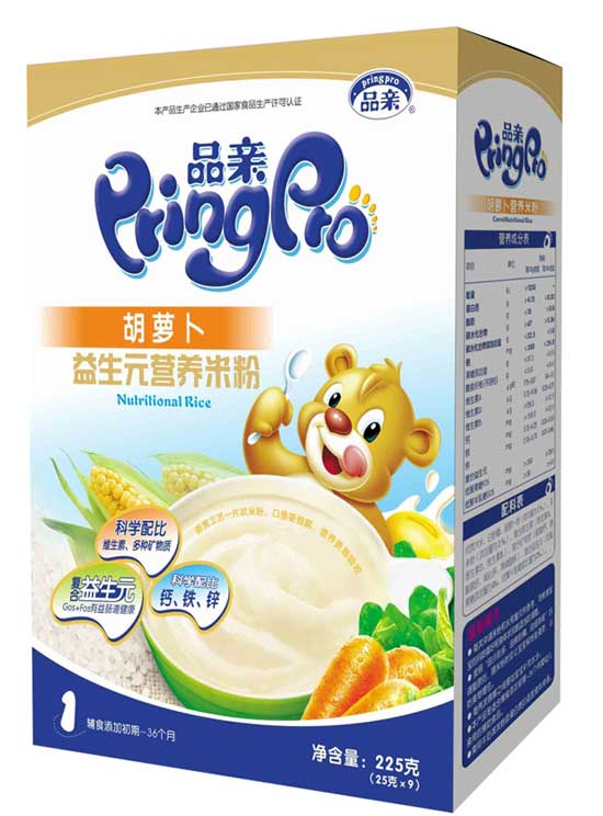 品親益生元胡蘿卜味營(yíng)養(yǎng)米粉